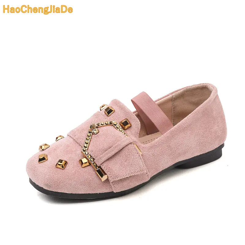 

2018 New Fashion Child Spring Autumn Casual Comfort Kid Leisure Breathable boy Girl Rivet Square Toes PU Leather