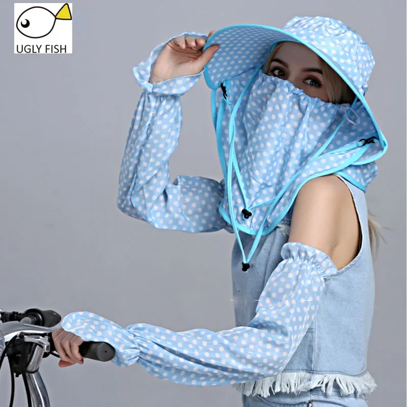 

Beach hats Summer Hats for Women Sun hats for Women sombreros mujer verano sun visor cap mask sleeves
