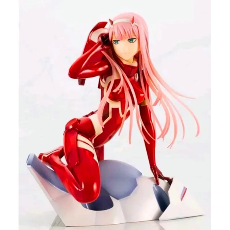 

6 Inches Japanese anime DARLING in the FRANXX Zero Two Red uniform PVC Action Figure Collectible Model Toy Box 16cm N433