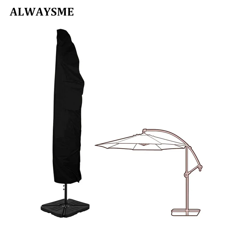ALWAYSME открытый патио 7-13 'офсетная крышка зонта водонепроницаемый для наружного сада банан консольный зонтик зонты на молнии