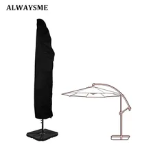 Alwaysme pátio ao ar livre 7-13 offset offset guarda-chuva capa à prova dwaterproof água para jardim ao ar livre banana cantilever guarda-sol com zíper