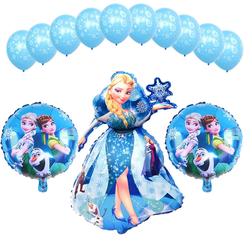

13pcs Frozen Anna Princess &snow Olaf foil Balloons Birthday Party decorations Kids Toys Wedding party supplies Helium Balloons