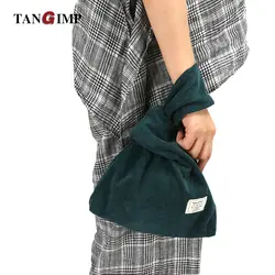 TANGIMP вельвет наручные сумка Bartack Сумочка Простой пакеты с ручками Браслет сумка на запястье Tote портмоне Телефон сумки обувь для девочек