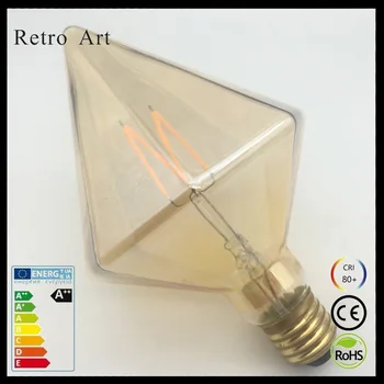 

Sharp Diamond 4W D110 Retro style LED filament bulb Diamond edison LED light bulb design M filament novelty filament lamp
