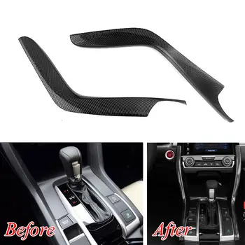

2pcs/set 4Colors Car Interior Dashboard Gear Side Cover Strip Decoration Fit For Honda Civic 2016 2017 Car Styling Accessories
