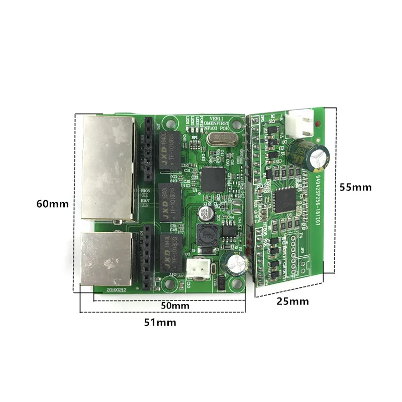 Зарядное устройство с 3 usb-портами для Gigabit poeswitch модуль широко используется в светодиодный линии 3 порта 10/100 m свяжитесь poeport мини модуль автоматического включения света PCBA материнская плата
