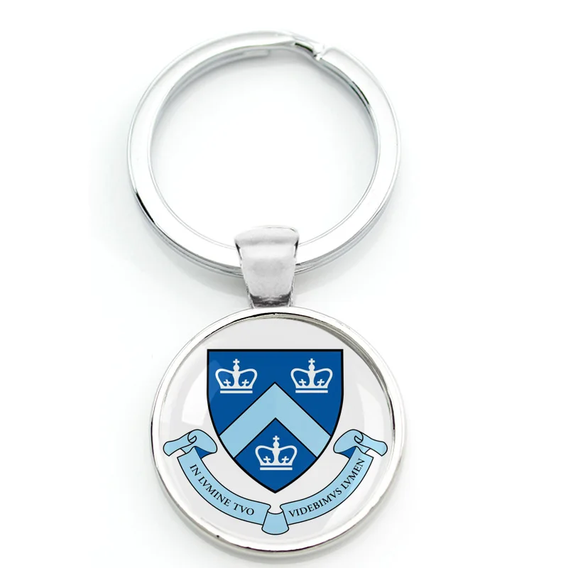 Университетский логотип, брелоки, школьный значок, брелок для ключей, известный колледж, эмблема, брелок, металлический держатель брелока для студента Гарварда - Цвет: 1