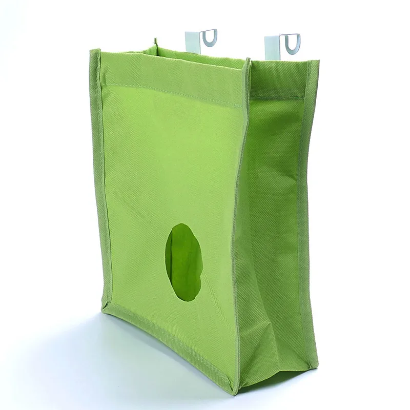

Practical Canvas Tissue Cupboard Kitchen Garbage Bag With Rack Hanging Trash Storage Bag Sundries Organizer