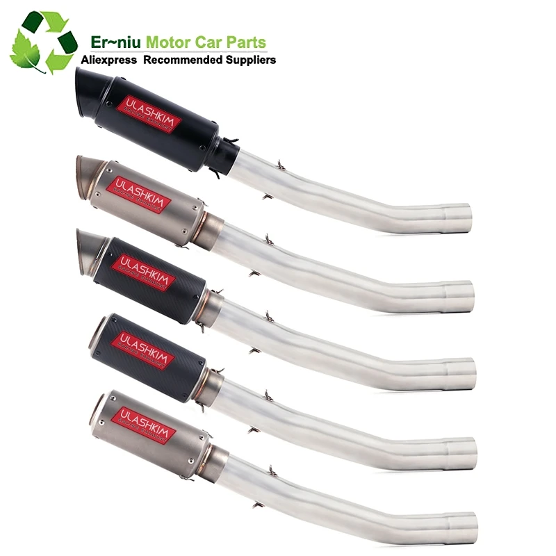 

Motorcycle Exhaust Escape Muffler Middle Contact Pipe Full System Slip-On For KAWASAKI ZX 10R ZX10R ZX-10R 2008 2009 2010