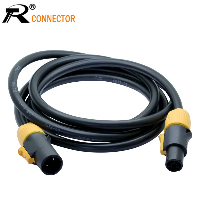 

1.5M OUT/IN 20A Aviation Waterproof Powercon LED Large Screen Powercon Cable High-power Flame-retardant Industrial Power Cable