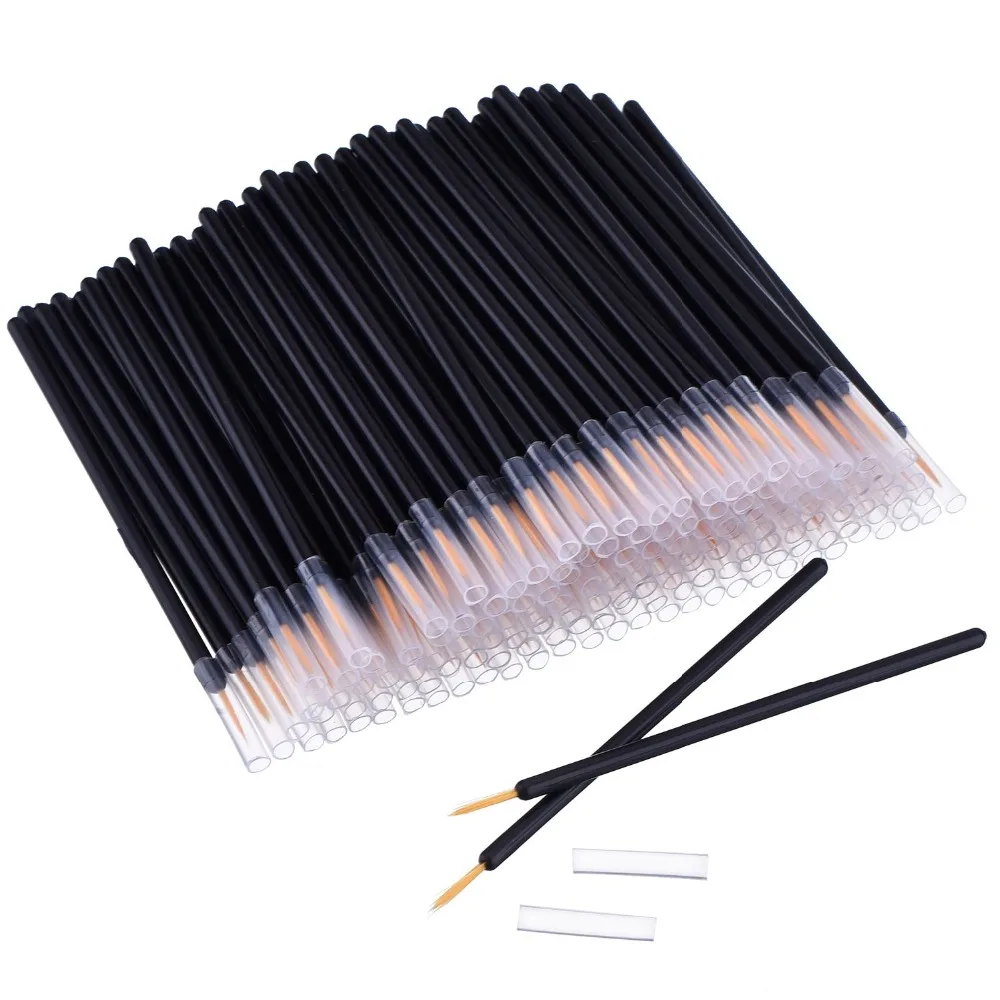 

100pcs/pack Disposable Eye Makeup Eyeliner Brushes Eye Liner Liquid Wand Applicator Cosmetic Brushes Eye Makeup Tools