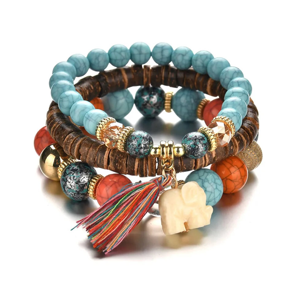 Модный многослойный синий турмалиновый браслет голова Будды женский подарок натуральный кристалл браслет женский винтажный женский браслет - Окраска металла: colour