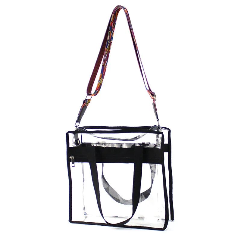 Kopen Crossbody Transparante Tassen voor Vrouwen 2018 Zomer Chic Grote Maat PVC Clear Handtassen voor Winkelen Meisjes Strand Tote Schoudertassen
