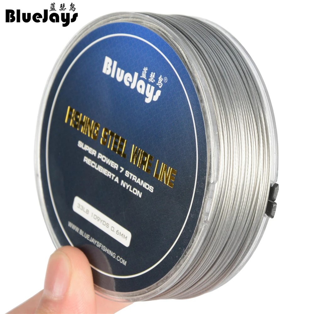 100M Fishing steel wire Fishing lines max power 7 strands super soft wire  lines Cover with plastic Waterproof free shipping