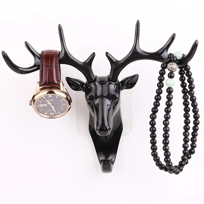 

Animal Hook Hanger Deer Rhino Horse Giraffe Elephant Head Wall Hanger Coat Hat Hooks For Bags Key Holder Resin Home Decor Nordic