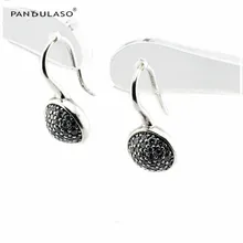 Deslumbrante de Gotas de Cristal Pendientes 2016 Nuevo Original 925 Pendientes de Plata Para Las Mujeres de Joyería de Moda de Estilo de Otoño
