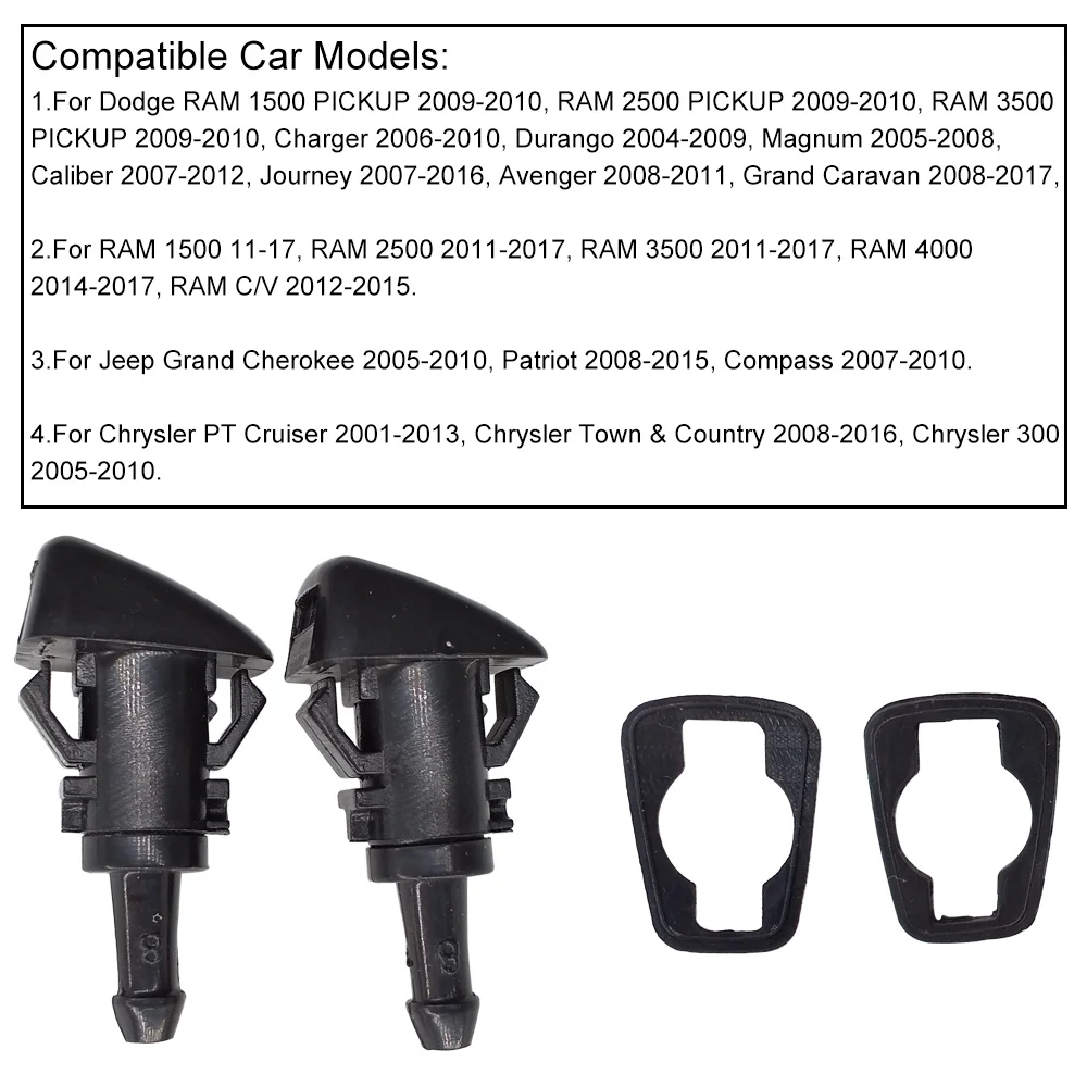 Автомобильный распылитель сопла стеклоочиститель ветрового стекла дворники лобовое стекло мойка для Dodge ram 1500 2500 3500 пикап 2009-2010 автомобильные аксессуары