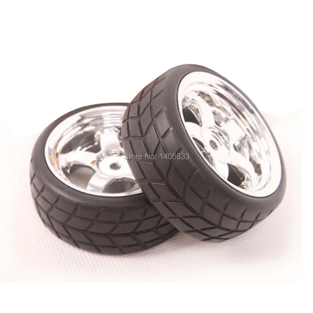 4pcs Tires Rim Wheel for RC 1 10 HSP HPI Traxxas Tamiya On Road Racing Car