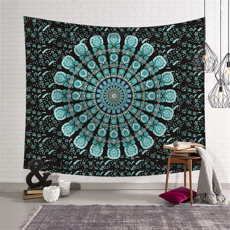 150*200cm Indian Mandala Tapestry Yoga Mat Bedspread Hippie Home Decor Wall Hanging Bohemia Beach Towel large Tapestry