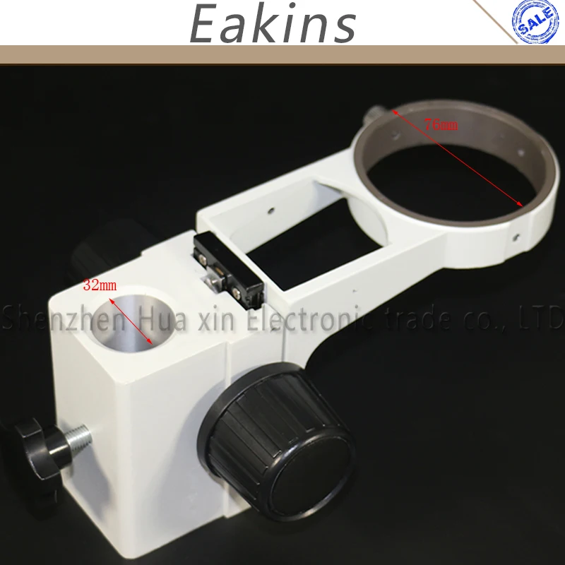 Günstige Säule Größe 25mm 32mm Mikroskop Einstellbare Fokussierung Halterung Dia 76mm Trinocular Binokular Stereo Mikroskop Halterung Komponente