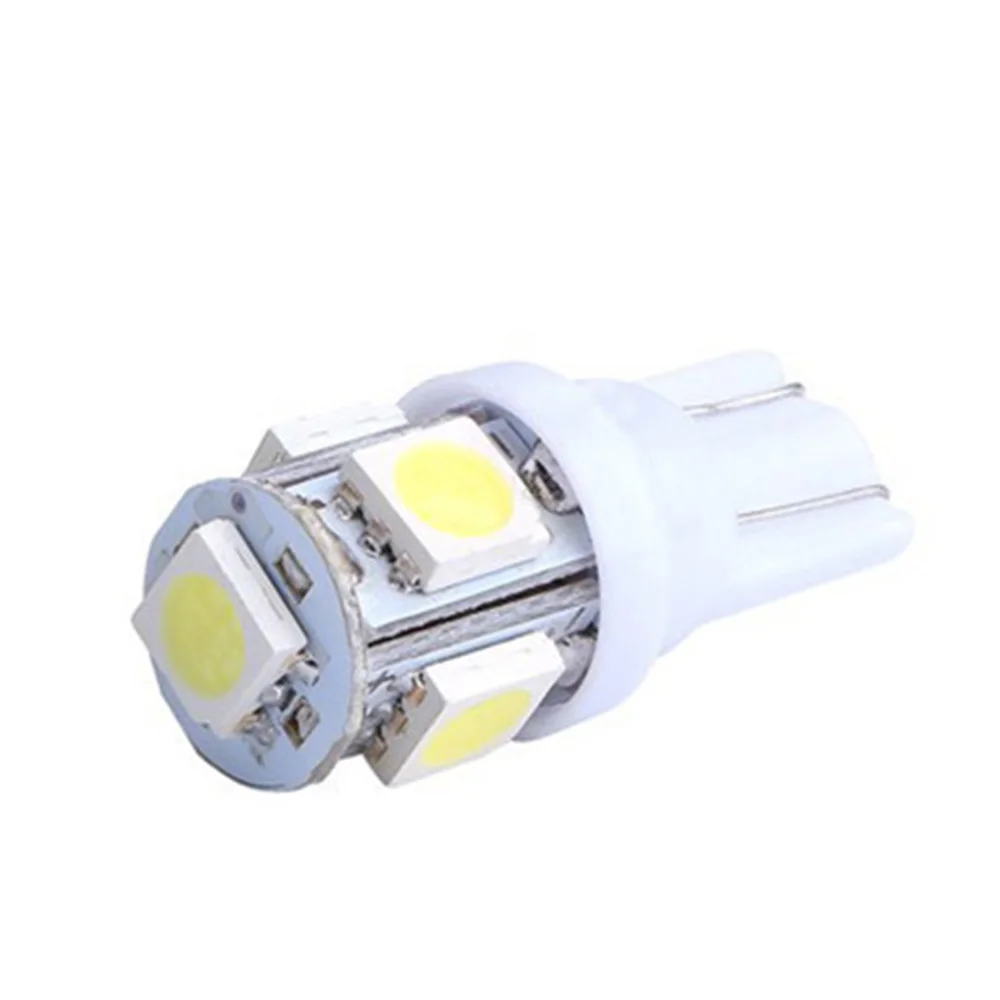 

10X T10 W5W LED Bulb 5 SMD LED White Blue Red Yellow Green 5050 194 168 Super Bright wedge Lights bulbs Lamps 12V