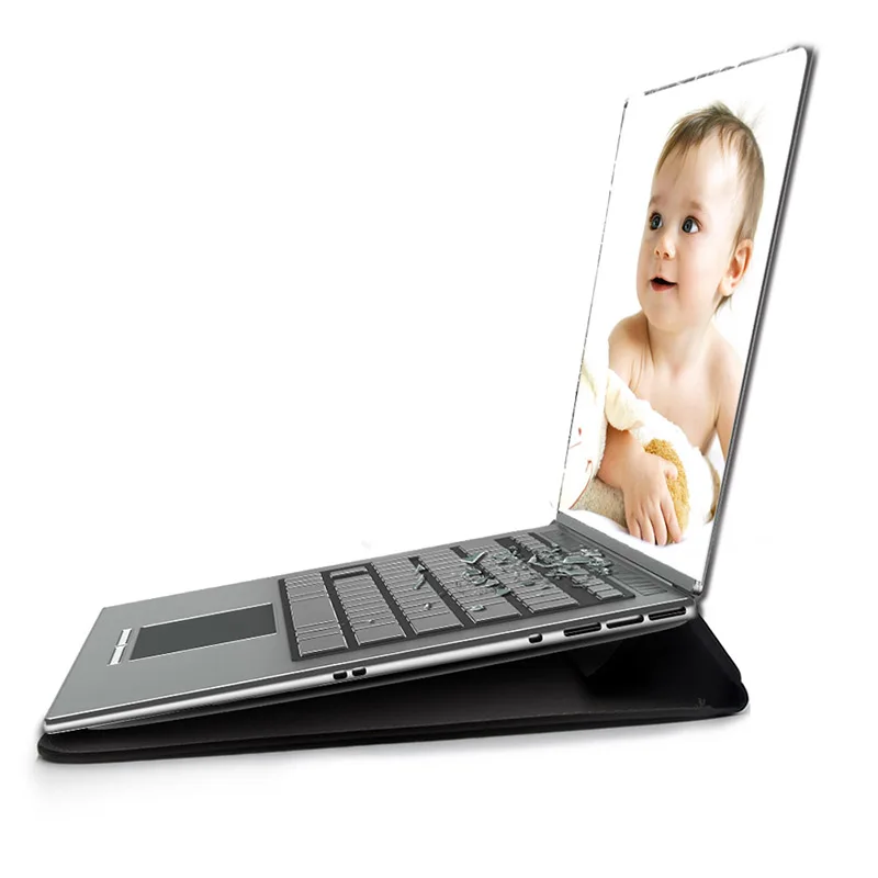 Universal Laptop Sleeve Bag Case For Macbook Air Pro 11 13 15 inch PU Leather Notebook Folio Case Cover Pouch Stand Holder (18)