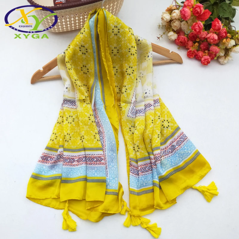 

Women Silk Square Scarves Luxury Brand Fashion Female Neck Scarf New Tassels Summer Beach Shawls Ladies Head Wraps