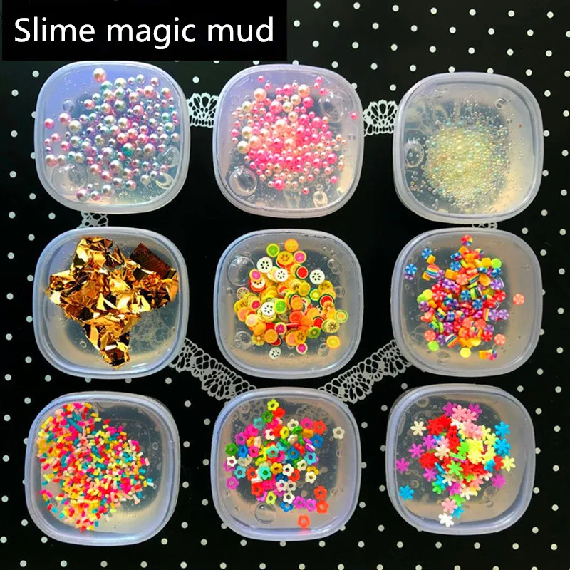 Wallfire 50g Hand Gum Playdough Fruit Crystal Slime Floam Lizun Clay Modeling Polymer Clay Sand Fidget Plasticine Rubber Mud Pie