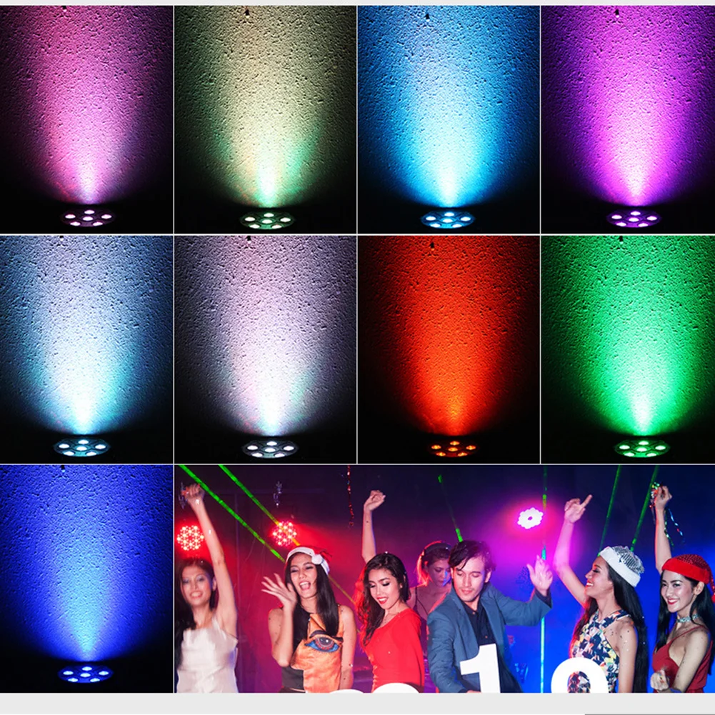 Мини светодиодный сценический свет AC110-240V 9 Вт полный RGBW Смешивание цветов 6 светодиодный s диско для ди-джеев для вечеринок и представлений