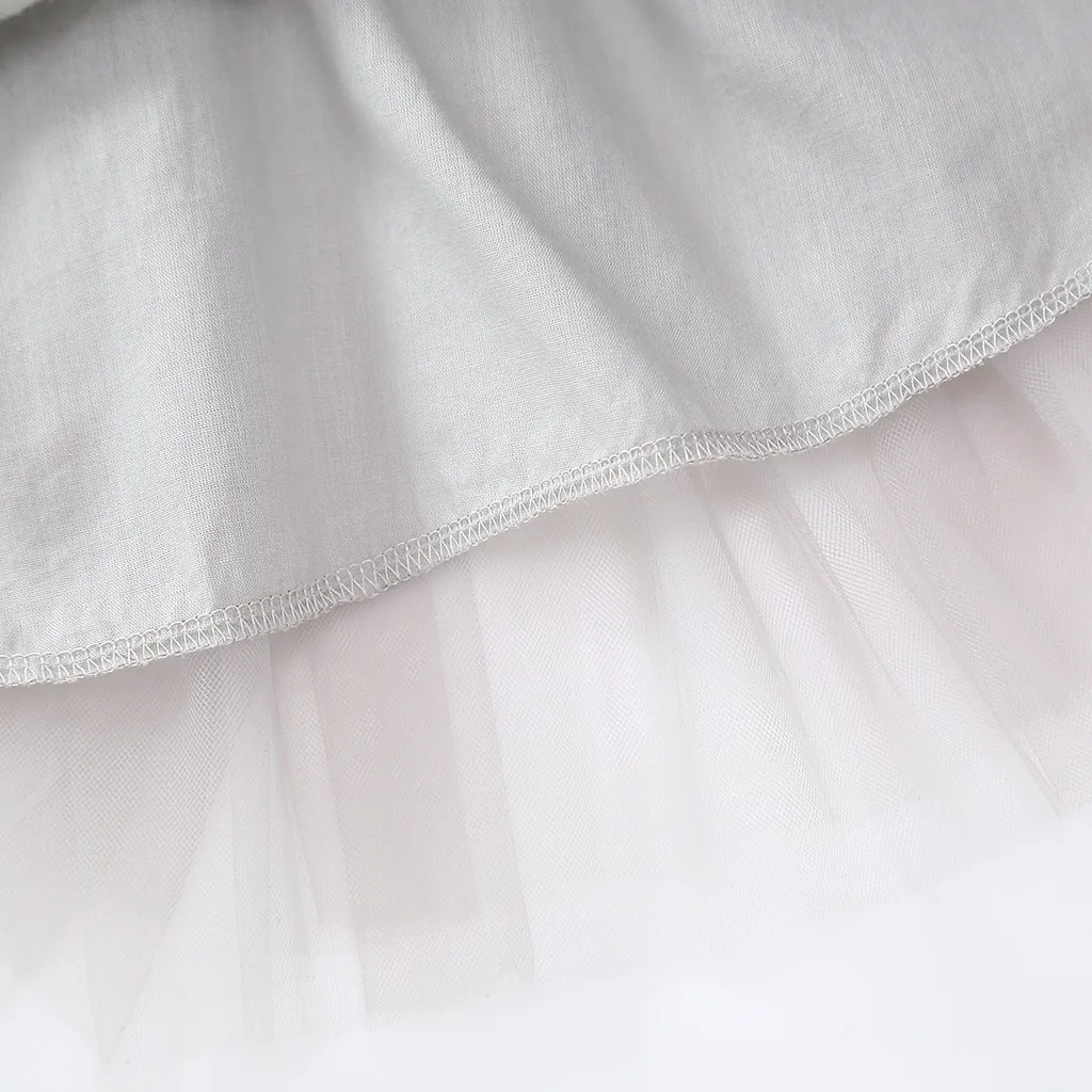 Модное с лямками цветок шить сладкий сетки платье принцессы из газовой ткани для девочек принцессы с цветочным рисунком вечерние ремень Тюль платья Повседневная одежда F4