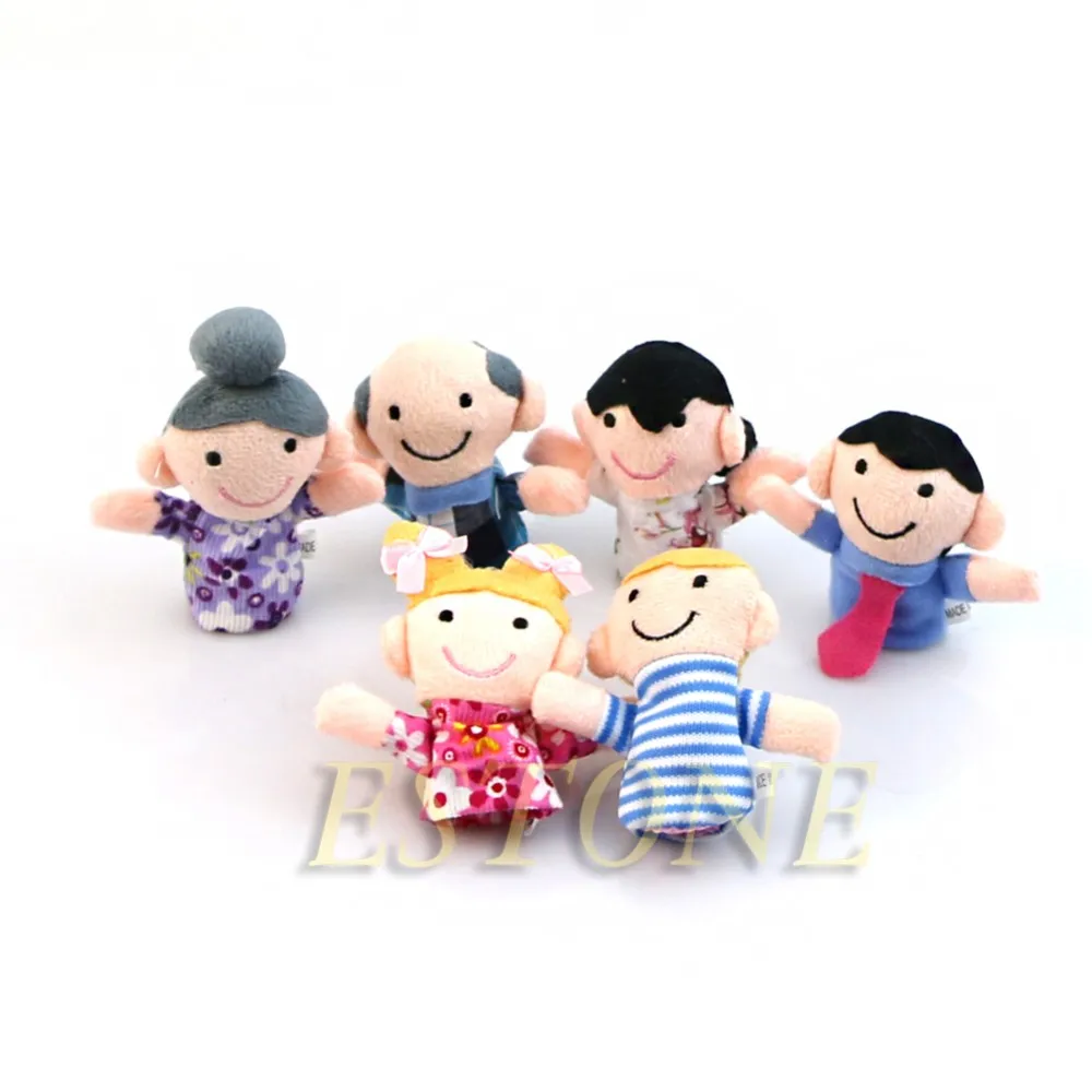 Новинка, 6 шт., детские плюшевые тканевые куклы, игрушки для обучения истории, семейные пальчиковые куклы