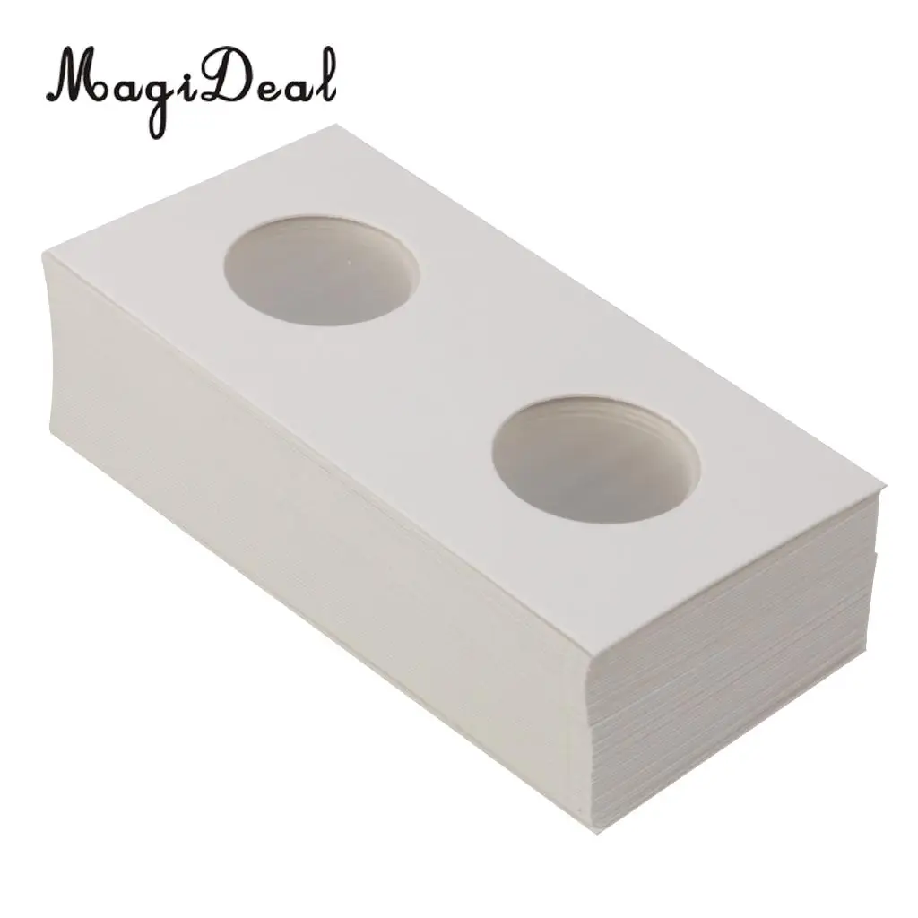 100X Cardboard Coin Holders Flips Mylar Coin Collection Supply 20.5/26.5mm White