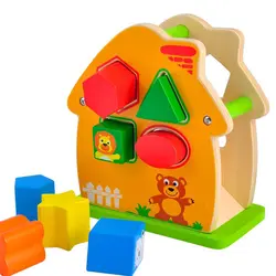 Деревянный обучения Образование интеллект дома игрушки для детей геометрический познания Комбинационной головоломки популярные игрушки