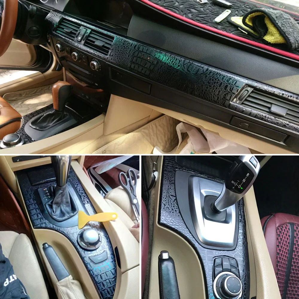 Автомобильный-Стайлинг, новинка, 5D углеродное волокно, Автомобильный интерьер, центральная консоль, изменение цвета, молдинг, наклейки, наклейки для BMW 5 серии E60 2004-2010
