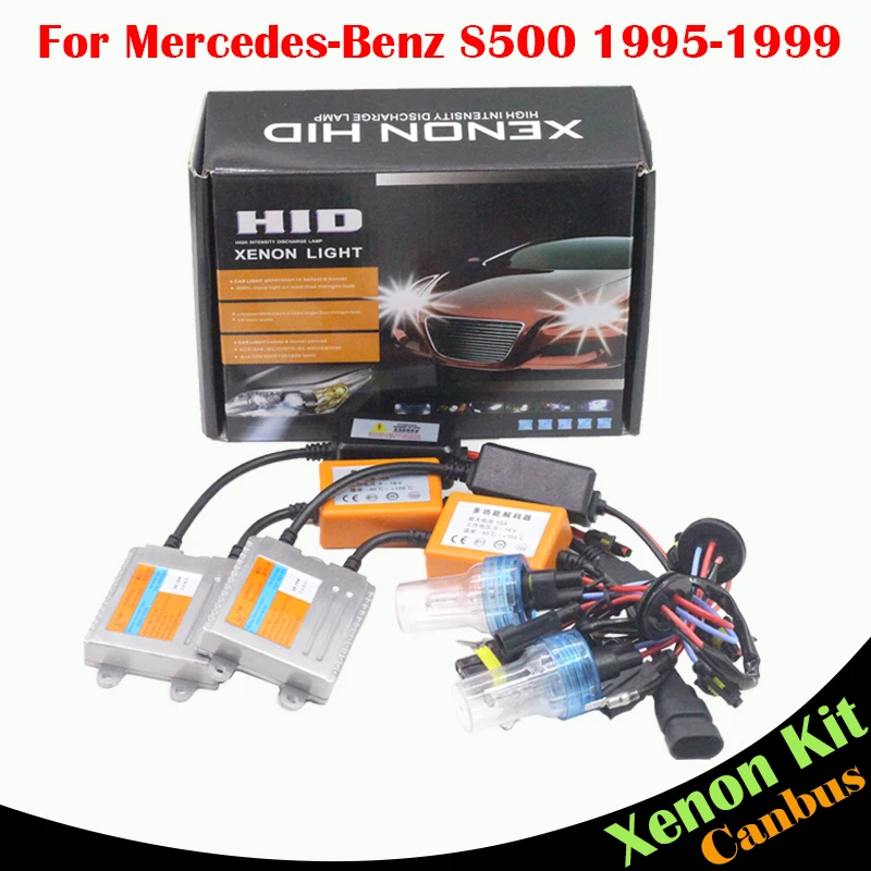 Cawanerl 55W HID Xenon Kit 3000K-8000K Canbus Ballast Bulb AC Car Light Headlight Low Beam For Mercedes Benz W140 S500 1995-1999 cawanerl 55w hid xenon kit 3000k 8000k canbus ballast bulb ac car headlight low beam for mercedes benz w209 clk500 2003 2009