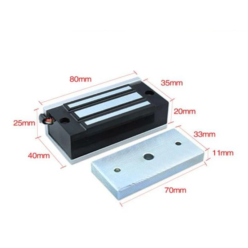 

Single Door 60kg 150Lbs Holding Force Electromagnetic Electric Magnetic Lock Set