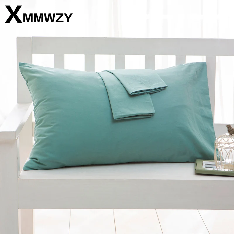 100 Cotton Solid Color Pillowcase 2 Pieces Rectangular Pillow Case Rectangle Bed Pillowcase Size