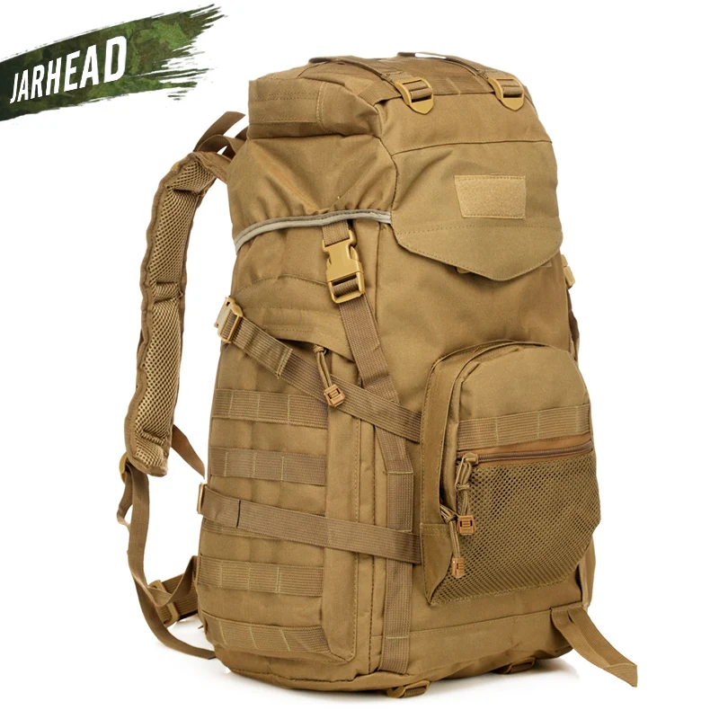 Bolsa do Exército de Trekking ao ar Livre Tático Mochila Militar Esporte Viagem Acampamento Caminhadas Camuflagem Bolsa Assalto 60l