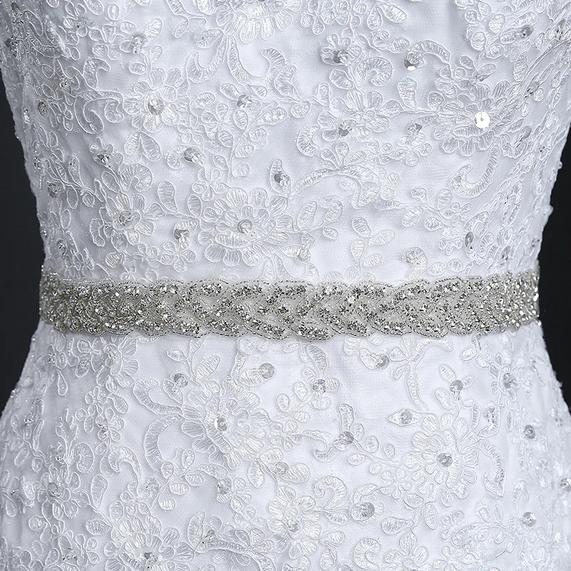 Женское кружевное платье невесты Fansmile, свадебное платье с юбкой годе индивидуального покроя, модель FSM-011M большого размера