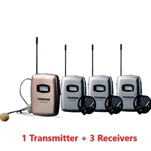 Takstar WTG-900 Беспроводная система для гидов/Talkback системы 780-850 МГц использовать для путешествий synonous перевод передатчик+ 3 приемники