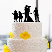 Decoration Unique Family Happiness Life Cake Topper Creative Annivers Wedding Cake Toppers Letter Cake Toppers Custom