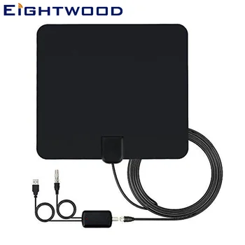 

Eightwood TV Antenna,Indoor TV Aerial Ultra-thin Digital HDTV Amplified Antenna With Deta
