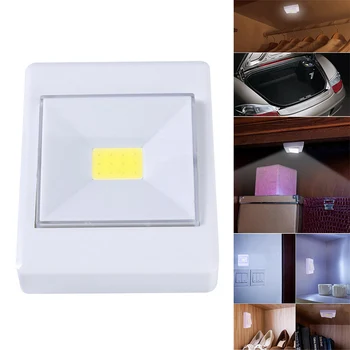 

3W COB LED Wall Switch Wireless Closet Cordless Dimmable Night Light Battery Operated MDJ998