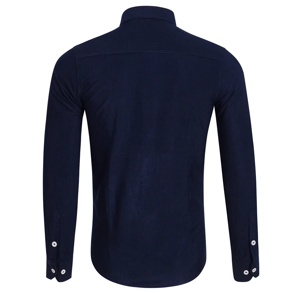 Модные мужские рубашки вельветовые с длинным рукавом одноцветные рубашки Осень Зима повседневные Мягкие высококачественные мужские рубашки Camisa размера плюс 4XL