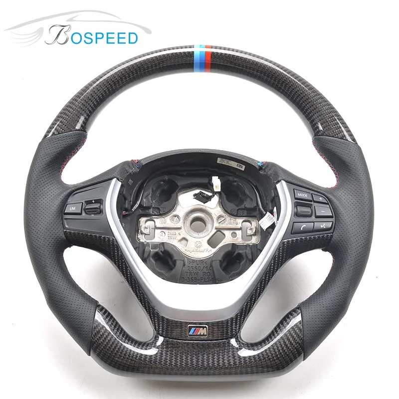 2016 Brand New Carbon fiber Leather Racing Car Steering Wheel for BMW 328 F30 Car Styling Auto Parts 1