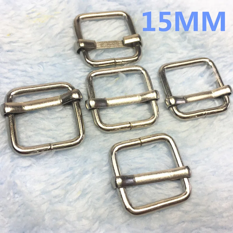 15mm silver Slider Tri Glide metal buckle