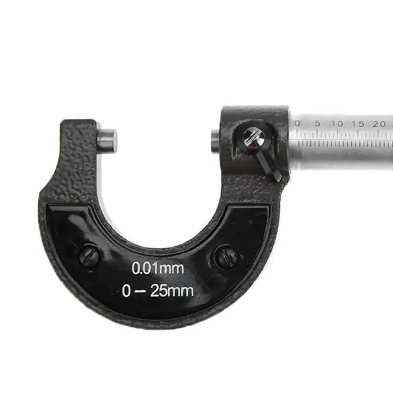 Наружный микрометр 0-25 мм/0,001 мм верньерный калибр, измерительный инструмент, измерительный прибор, микрометр, углеродистая сталь, измерительные инструменты