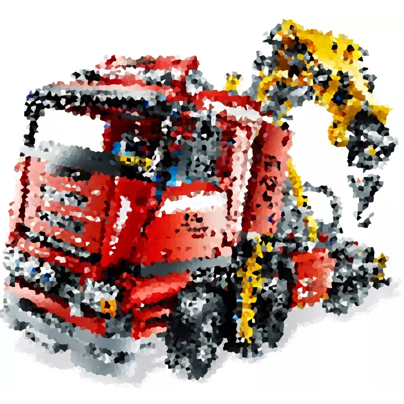 

Technic Series Power Function Battery Box Crane Truck 2-In-1 Model Building Blocks Toys For Children Compatible City Sets