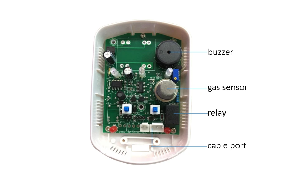Home Wired Carvão gás Natural GPL detector