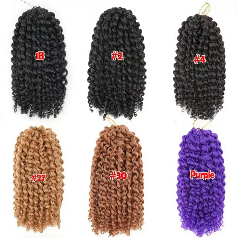 EUNICE Synthetic Hair for Braiding 9pcs3Packs Short Length 8 Mali Bob Freetress Crochet Hair Braids ombre 1BBurgundy colors (2)